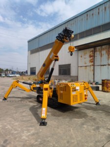 Telescopic Boom Crawler <span class=keywords><strong>Crane</strong></span> 3ton DIESEL mọi địa hình Spider <span class=keywords><strong>Crane</strong></span> mạnh mẽ cao su theo dõi tối đa nâng 10m Spider <span class=keywords><strong>Crane</strong></span> - Product Image 4