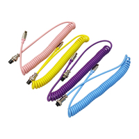 Kabel Data Paracord Gaming USB Tipe-c, Kabel Data Kepang Paracord Ungu/Kuning/Biru/Merah Muda