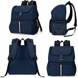 Açık Pet köpek seyahat gıda çantası Pet aksesuarları depolama sırt çantası 2 astarlı gıda taşıyıcılar çanta ve katlanabilir çanaklar - Product Image 6
