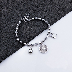 Bracelet en acier inoxydable avec pendentif cœur, bijoux de mode, chaîne à maillons, marque espagnole, bracelet CZ - Catalogue U - Product Image 4