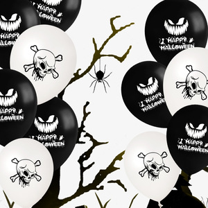 12inch Black and White Latex Halloween Printed <b>Balloon</b> Happy Halloween Party <b>Decoration</b> <b>Balloon</b> - Product Image 2