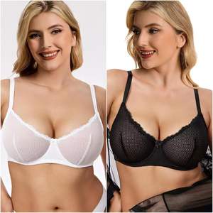 Venta al por mayor y personalización: Sujetador acolchado de alta calidad, fino, de corte alto, para uso diario, copa completa, tallas grandes, copas 34-42 D E F G GG H HH J - Product Image 1