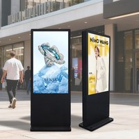 Tótem de Señalización Digital para Exteriores Sinmar, IP65, Alto Brillo 2500 Nits, Android Windows CMS, Pantalla LCD Comercial