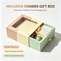 Boîte cadeau en papier pour macarons personnalisés, pour l'emballage de desserts et de bonbons