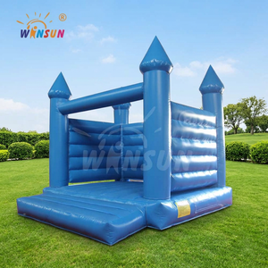 WINSUN ชุดเครื่องเล่นเป่าลมเชิงพาณิชย์  ชุดเครื่องเล่นเป่าลมสีฟ้าทำจาก PVC  แทรมโพลีนเป่าลม - Product Image 1