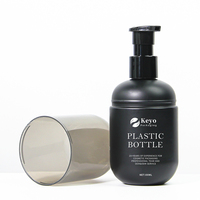 Fabricant de cosmétique 200ml Capsule ronde en plastique PET bouteille à pompe pour dentifrice/emballage de bouteille de lotion de lavage du corps