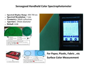 เครื่องวัดสีแบบพกพา Sensegood 400-700 นาโนเมตร ความละเอียด 1 ระดับ รูรับแสงขนาดใหญ่ 28 มม. สำหรับพลาสติก กระดาษ ผ้า และพื้นผิวอื่นๆ น้ำหนัก 900 กรัม - Product Image 4