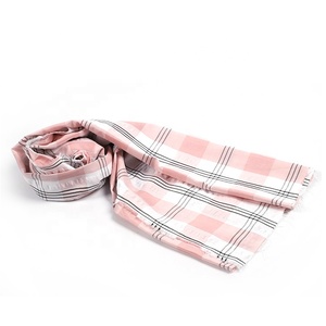 80% poliéster 20% rayón estampado bolsa de Manta hacer vestido tela a cuadros - Product Image 6