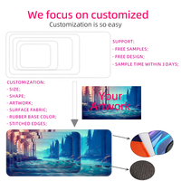 Tapis de Souris de Jeu XXL Personnalisé en Caoutchouc, Tapis de Bureau Imperméable en Tissu, Tapis de Souris pour Sublimation