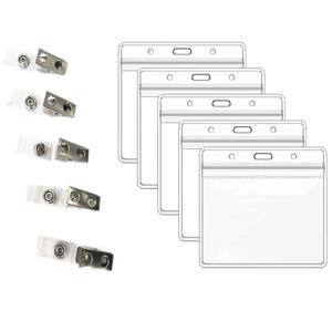 Porta Identificaciones de Plástico Transparente Impermeable con Clip Metálico, Regalo Empresarial y Promocional - Product Image 1