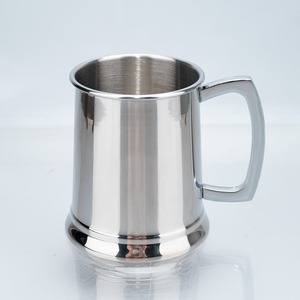 Bia <span class=keywords><strong>Mug</strong></span> 16oz gương tùy chỉnh <span class=keywords><strong>logo</strong></span> màu kim loại đánh bóng thép không gỉ bia Tankard Châu Âu Đảng đôi tường thép không gỉ cup - Product Image 1