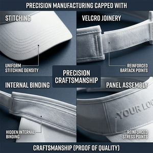 SHNY Venta al por Mayor, MOQ Bajo, Visera de Algodón Premium, Logotipo Personalizado, Visera Deportiva Lisa para Golf y Tenis - Product Image 5