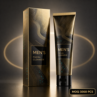 Caja de Embalaje Cosmética para el Cuidado de la Piel Masculina Personalizada de Fábrica Lionwrapack, Cartón Dorado con Logotipo en Relieve, Caja Plegable