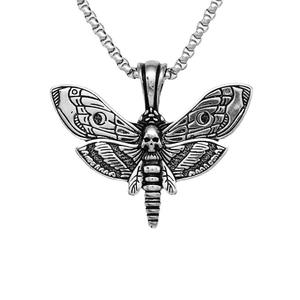 Pendentif <span class=keywords><strong>en</strong></span> acier inoxydable PVD anti-ternissement personnalisé, motif moustache de crâne vintage, bijoux de mode raffinés, colliers insectes pour hommes, vente <span class=keywords><strong>en</strong></span> gros - Product Image 6