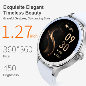 2025 thiết kế mới cho bluetooth smartwatch cho phụ nữ Heart Rate stress Pressure Monitor giấc ngủ Tracker thể dục ứng dụng sức khỏe màu xanh Toot - Product Image 3