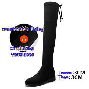 <span class=keywords><strong>Tacco</strong></span> 3 <span class=keywords><strong>Cm</strong></span> <span class=keywords><strong>donna</strong></span> finta pelle scamosciata sopra lo stivale al ginocchio <span class=keywords><strong>tacco</strong></span> piatto punta tonda fodera in velluto caldo sopra il ginocchio <span class=keywords><strong>stivali</strong></span> alti per <span class=keywords><strong>donna</strong></span> <span class=keywords><strong>donna</strong></span> - Product Image 4