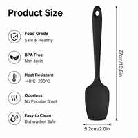 Ensemble de 3 spatules en silicone 315 résistantes à la chaleur, sans BPA, spatule flexible en caoutchouc, lavable au lave-vaisselle, pour la cuisine et le mélange