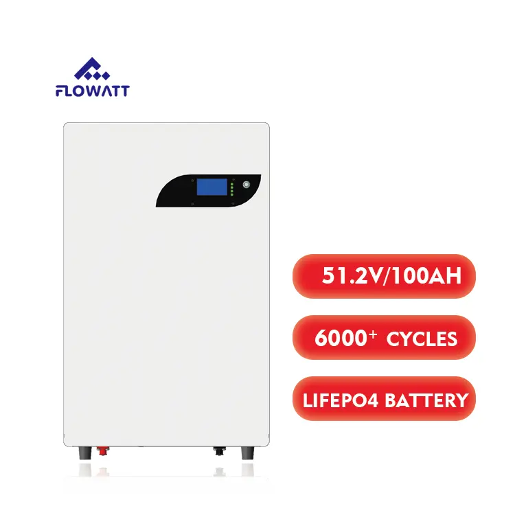 Flowatt Nhà Máy Giá 51.2V 200AH 10kwh treo tường có thể sạc lại năng lượng hộ gia đình lưu trữ pin Lithium Ion