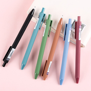 6 adet geri çekilebilir tıklama vuruntu ince fırça ucu sanat çizim sakin koyu şeker parlak Pastel renk su bazlı işaretleyici renk jel kalem - Product Image 2