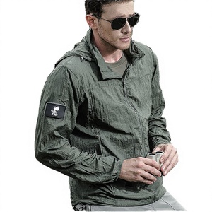 Chaqueta Bomber con Capucha, Protección Solar para Verano, Ultrafina, Transpirable, Impermeable, Cortavientos, con Cierre, de Secado Rápido, Servicio OEM - Product Image 2