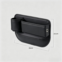 Organisateur de vide-espaces de siège de voiture anti-chute en cuir premium avec porte-gobelet et support de téléphone