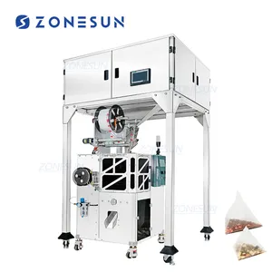 ZONESUN ZS-SJB90 automatico Multi-testa scala piramide triangolo bustina di tè di riempimento e sigillatura macchina per l'imballaggio