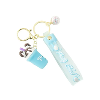Lumière créative crème glacée porte-clés personnalisé porte-clés PVC pendentif à la mode petit cadeau pour copines voiture sac accessoires
