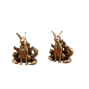 Decorações Artesanais de Bronze Antigo com Ornamentos de Raposa de Sete Caudas Vintage - Product Image 3