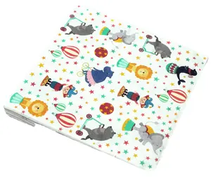 Paper napkins are printed with various patterns clown ball elephant balloon