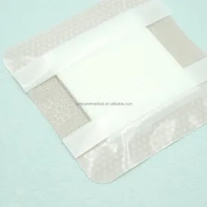 硅胶泡沫敷料带边界粘合剂防水伤口敷料绷带用于伤口护理4in * 4in