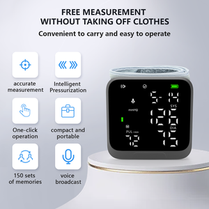 Tensiomètres pour usage domestique, <span class=keywords><strong>tensiomètre</strong></span> numérique au poignet rechargeable avec <span class=keywords><strong>brassard</strong></span> et écran rétroéclairé LED, avec fonction vocale - Product Image 3