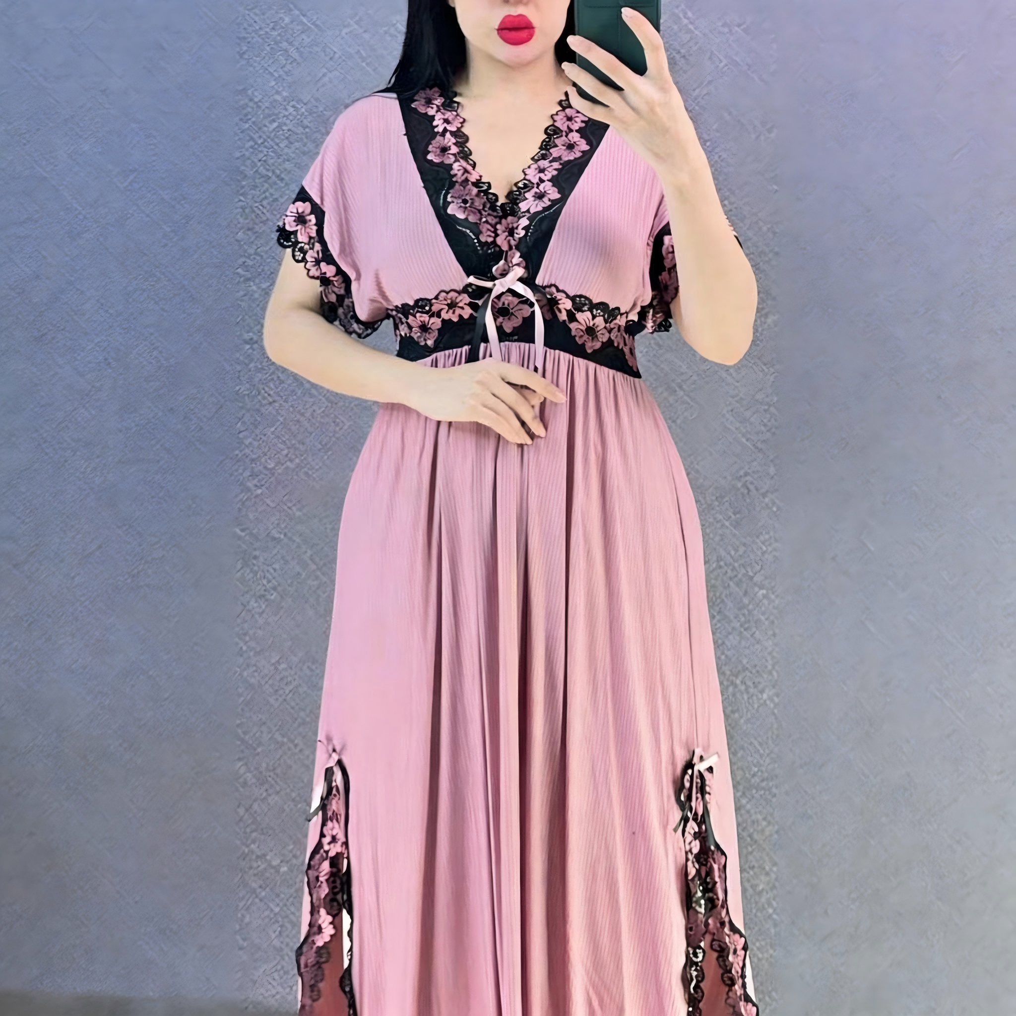 knee length dresses for ladies Nylon Tricot Nightgown -Sleeveless Short Gown, Pink / 1x