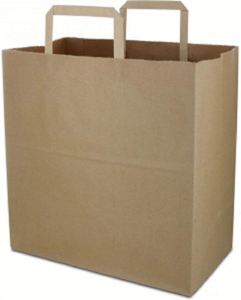 Bolsas de Papel Kraft de Alta Calidad con Asa Plana Interna, Impresión Flexográfica, Buen Precio, Fáciles de Transportar - Product Image 3