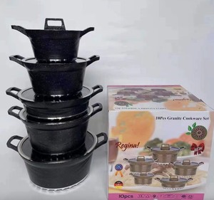 Ensemble de 10 ustensiles de cuisine en granit nordique de haute qualité en alliage d'aluminium, fabrication chinoise du Zhejiang, <span class=keywords><strong>kit</strong></span> d'ustensiles de cuisine - Product Image 4