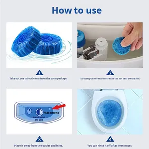 6 deodorante eco-friendly solido lavanda lavatiera pulitore <span class=keywords><strong>bolle</strong></span> <span class=keywords><strong>blu</strong></span> per uso domestico del bagno - Product Image 4
