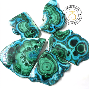 Malachite Stalactite Slice Gemstone, 100% Natural HIgh Quality Malachite Loose Gemstone For Making Jewellery Stone Malachite - Product Image 3