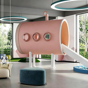 CA012 Casita de Juegos Infantil con Forma de Fruta, Tobogán, Red de Escalada, Balancín, Equipo de Diversión para Niños en Interiores - Product Image 2