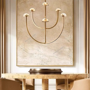 Spanish Marble Chandelier Gold Oval Multi Head Led Light 60cm 80cm Diameter Bedroom Living Room Ceiling Lamp - Product Image 2