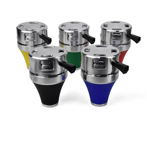 Venta al por mayor de acero inoxidable de silicona Hookah Bowl Head HMD 2 en 1 Carbon Coals Holder Smoke Shisha Hookah Accesorios Set - Product Image 2