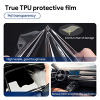 Stiker TPU tidak terlihat untuk Chery Tiggo 8 Pro, Film Aksesori Interior mobil Panel angkat jendela dasbor navigasi tengah konsol