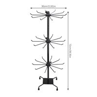 Support de présentation rotatif pour bijoux AURORA en métal, 70 cm de haut, amovible, à trois niveaux, design personnalisable, 100 % garanti