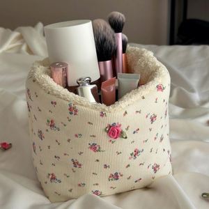 Custom Eco-Friendly Durable Winter Soft Teddy Recyclable Large Capacity Cosmetic Bags Women Travel <b>Storage</b> Bag Cute Bridesmaid - Product Image 1