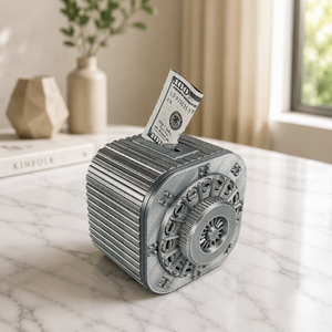 Hucha 3D de cerdito adorable para niños, caja de ahorro creativa para efectivo y monedas, estilo divertido y divertidamente peculiar, decoración para el hogar/escritorio, regalo - Product Image 3