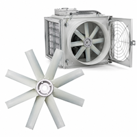 Pale de ventilateur d'extraction industriel en matériau PAG, impeller à flux axial à angle réglable, débit d'air élevé pour système de ventilation