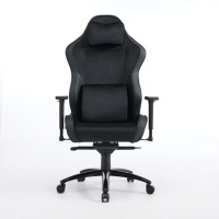 Chaise de jeu ergonomique en mousse moulée, dossier haut, tissu en daim, chaise inclinable pour joueur, accoudoirs 3D pour configuration de jeu
