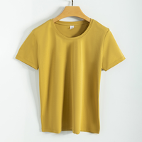 Kaos Wanita Musim Panas Terbaru, Model Longgar Dopa Mine Color Block Discharge Print Logo, Cepat Kering, Lengan Pendek, Motif Kartun Lucu, Atasan Kasual