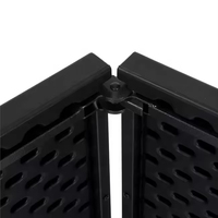 Tables pliantes en plastique pour ordinateur portable, fête, rectangulaires, pliables au centre, en HDPE noir, robustes, en gros, 180 cm