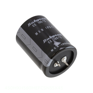 ตัวเก็บประจุแบบมีรูเปิด560 uF ตัวเก็บประจุ450MXH560MEFCSN35X45แบบสแนป560 uF 20% 450V - Product Image 1