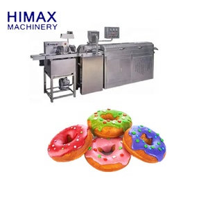 Machine à enrober le chocolat en barre de sucre pour <span class=keywords><strong>donuts</strong></span> avec tunnel de refroidissement, machine à enrober le chocolat au caramel - Product Image 1