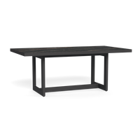Meubles de jardin, table à manger en aluminium avec plateau en ardoise, taille personnalisée, 8 places, pour projet hôtelier
